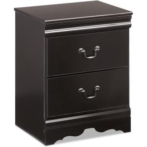 Signature Design by Ashley Alisdair Traditional 2 Drawer Nightstand, 23.75″ Tall, Dark Brown(Black)