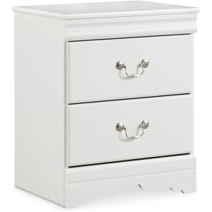 Signature Design by Ashley Alisdair Traditional 2 Drawer Nightstand, 23.75″ Tall, Dark Brown(White)