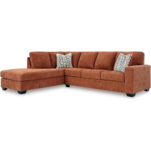 Signature Design by Ashley Aviemore Casual L-Shaped 2-Piece Sectional with Chaise for Living Room, Blue(Orange)