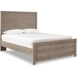 Signature Design by Ashley Culverbach Casual King Panel Bed with Metal Slats, Foundation or Box Spring Needed, Gray(Full Panel Bed)