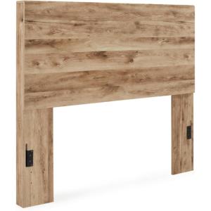 Signature Design by Ashley Hyanna Rustic Twin Panel Bed, Foundation or Box Spring Needed, Light Brown(Full)