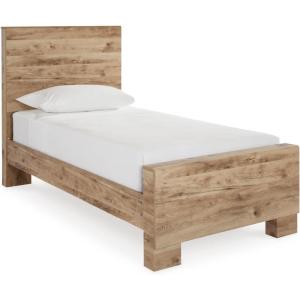Signature Design by Ashley Hyanna Rustic Twin Panel Bed, Foundation or Box Spring Needed, Light Brown(Twin)
