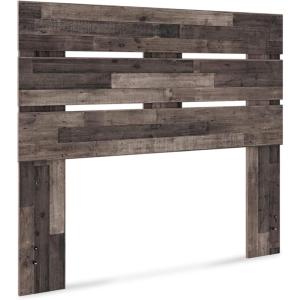 Signature Design by Ashley Neilsville Butcher Block Panel Headboard, Queen, Brown(Dark Brown)