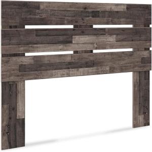 Signature Design by Ashley Neilsville Butcher Block Panel Headboard, Queen, Brown(Dark Gray)