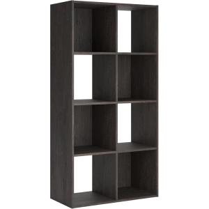 Signature Design by Ashley Paxberry Coastal 9 Cube Storage Organizer or Bookcase, Whitewash(Charcoal)