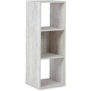 Signature Design by Ashley Paxberry Coastal 9 Cube Storage Organizer or Bookcase, Whitewash(Whitewash)