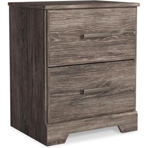 Signature Design by Ashley Stelsie Contemporary 2 Drawer Nightstand, 24.41″ Tall, White(Grayish Brown)