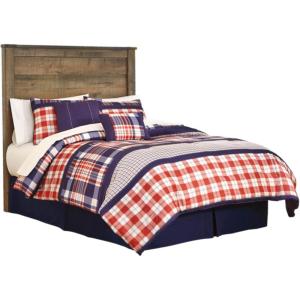 Signature Design by Ashley Trinell Rustic Panel Headboard, Queen, Warm Brown(Full)