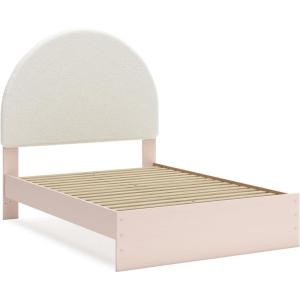 Signature Design by Ashley Wistenpine Urban Upholstered Panel Headboard, Twin, White & Pink(Full)