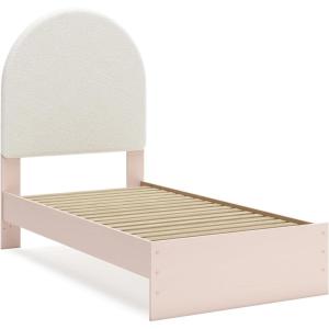 Signature Design by Ashley Wistenpine Urban Upholstered Panel Headboard, Twin, White & Pink(Twin)