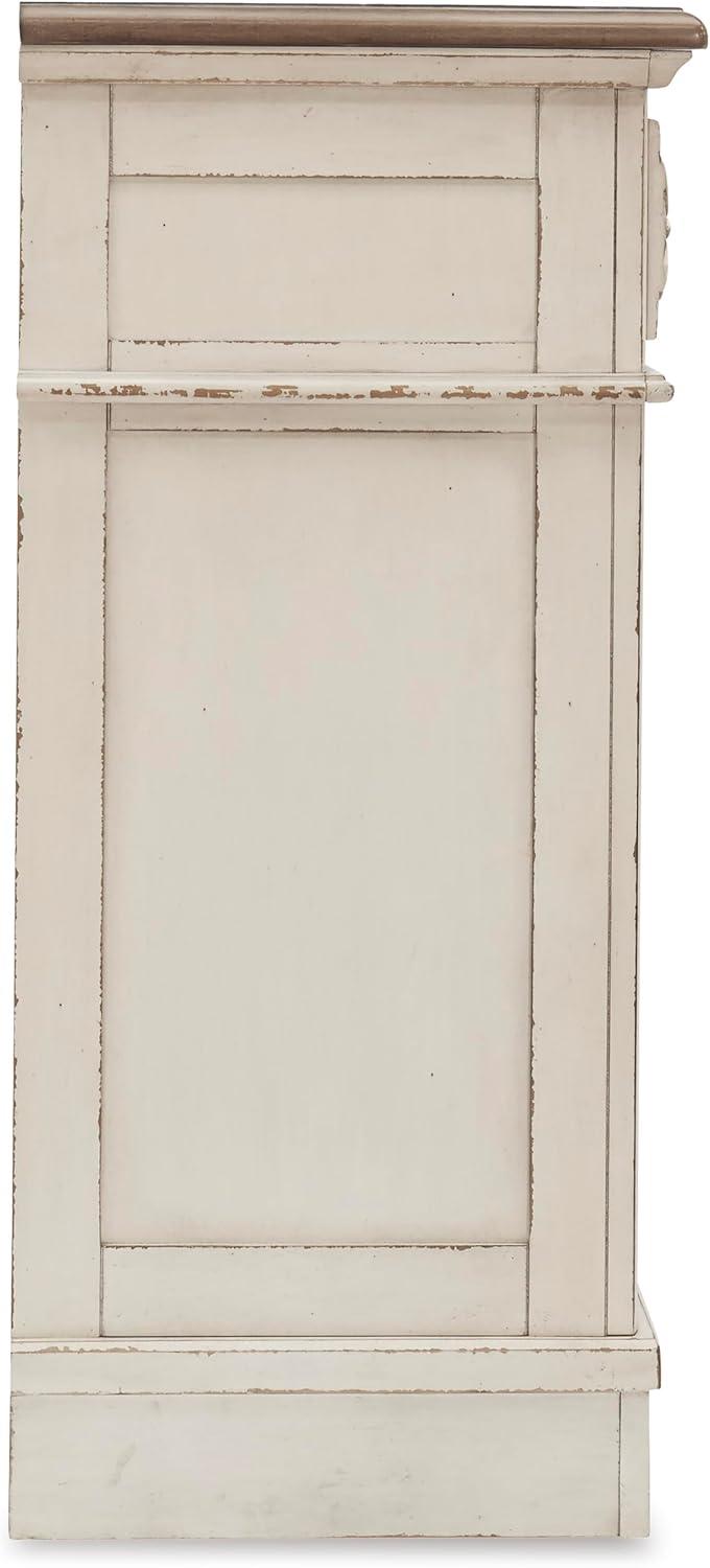 imageSignature Design By Ashley Realyn French Country Youth 6 Drawer Dresser Chipped White ampamp BrownCream