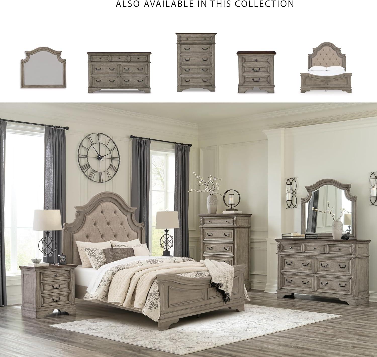 imageSignature Design By Ashley Realyn French Country Youth 6 Drawer Dresser Chipped White ampamp BrownGrey