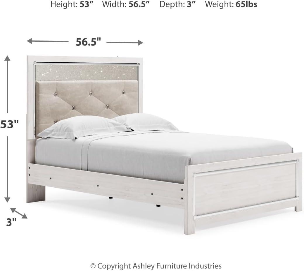 imageSignature Design by Ashley Altyra Modern SmoothGliding 6Drawer Dresser and Mirror with Safety Stop WhiteFull Panel Headboard Only