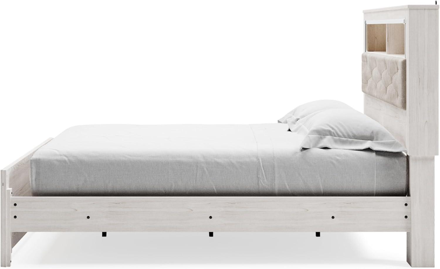 imageSignature Design by Ashley Altyra Modern SmoothGliding 6Drawer Dresser and Mirror with Safety Stop WhiteKing Panel Bookcase Bed