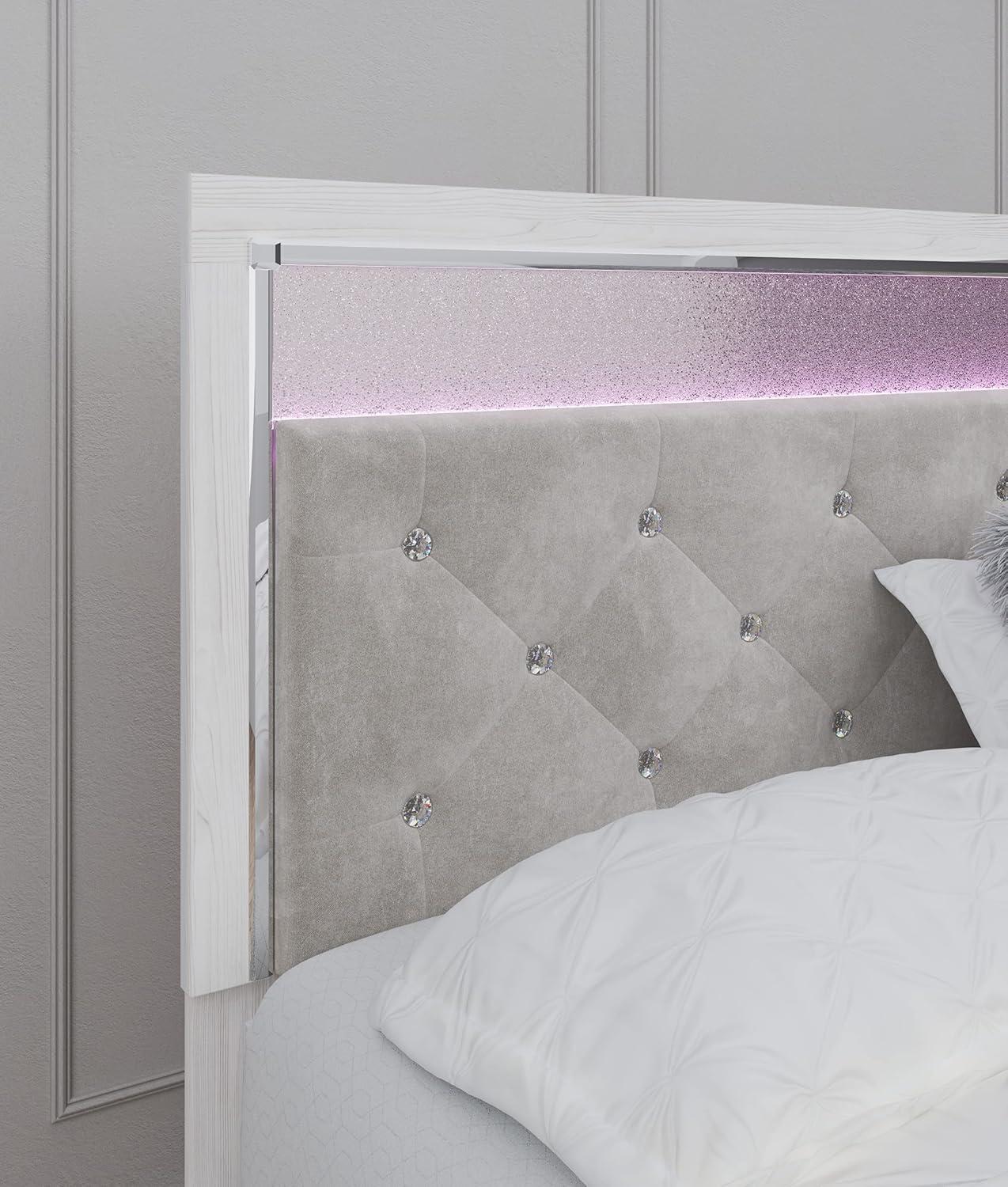 imageSignature Design by Ashley Altyra Modern SmoothGliding 6Drawer Dresser and Mirror with Safety Stop WhiteKing Panel Headboard Only