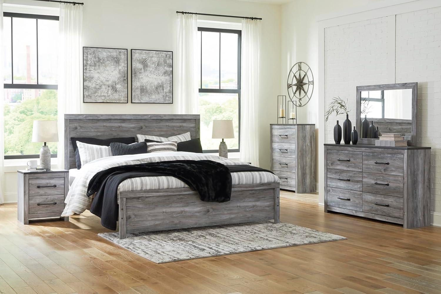 imageSignature Design by Ashley Anarasia Traditional Full Sleigh Bed with Metal Slats Foundation or Box Spring Needed WhiteDark Gray