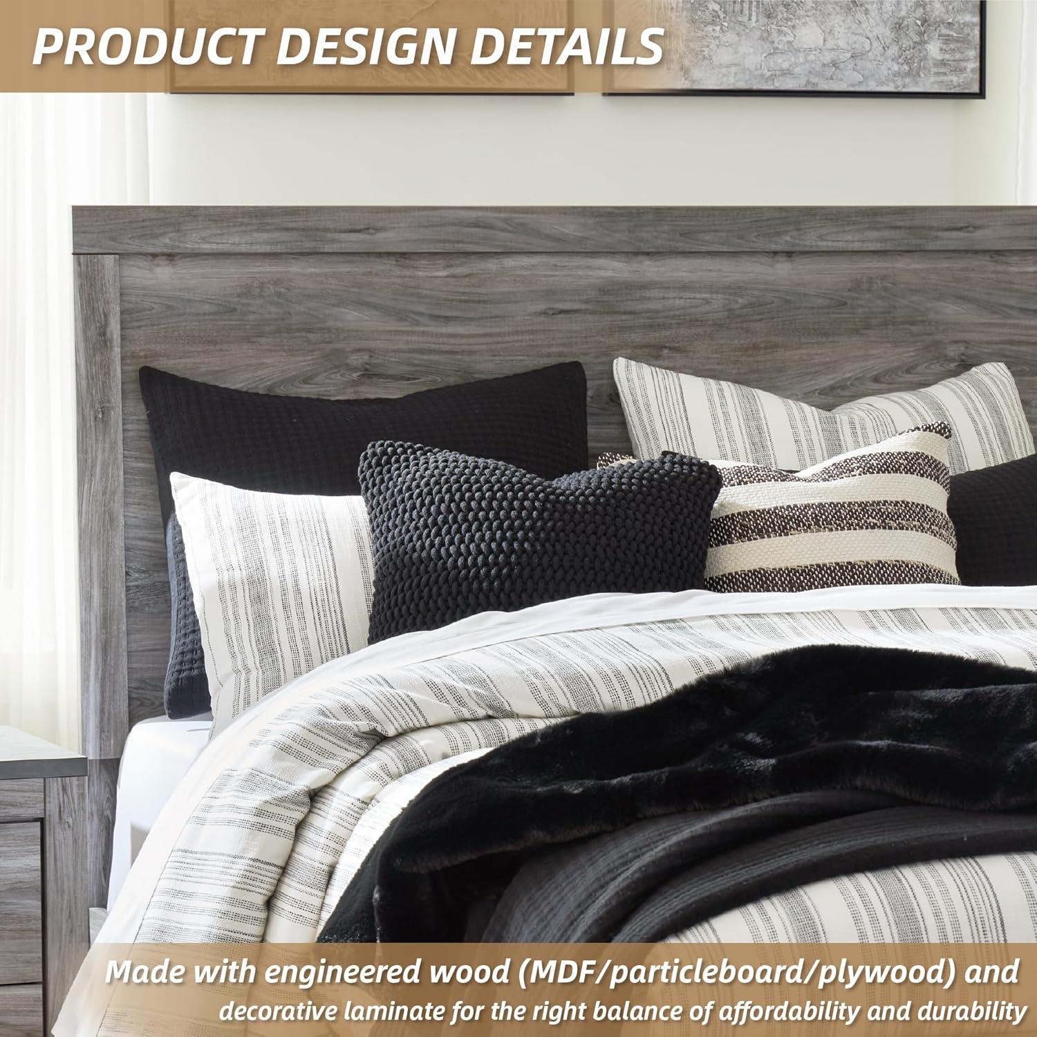 imageSignature Design by Ashley Anarasia Traditional Full Sleigh Bed with Metal Slats Foundation or Box Spring Needed WhiteDark Gray