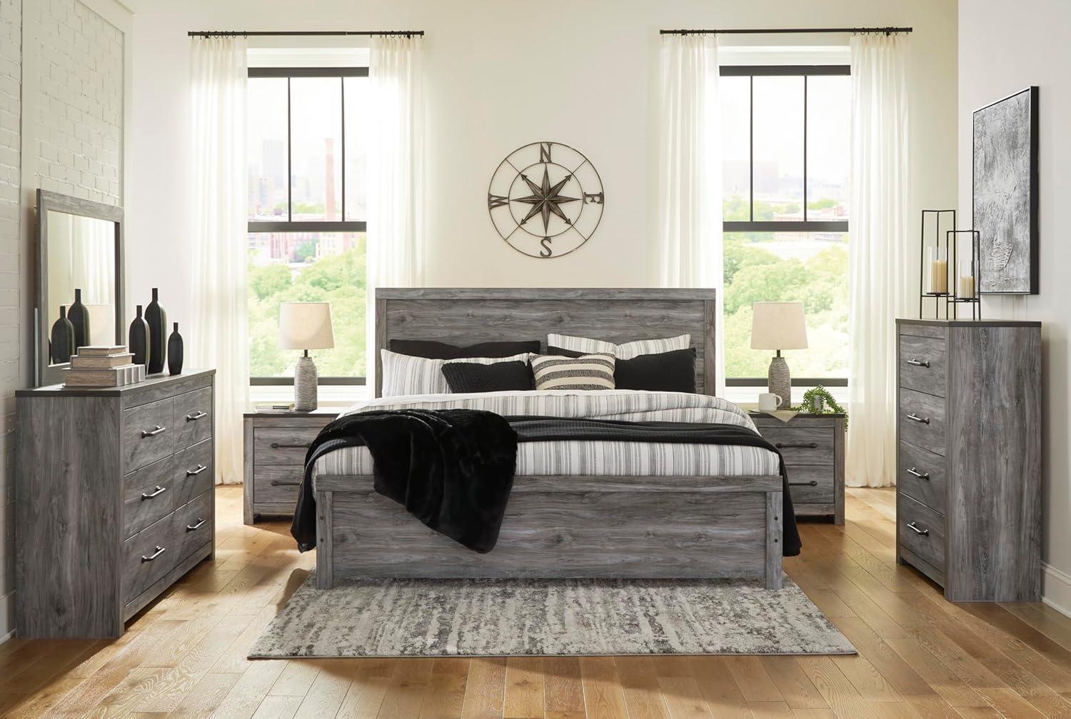 imageSignature Design by Ashley Anarasia Traditional Full Sleigh Bed with Metal Slats Foundation or Box Spring Needed WhiteDark Gray