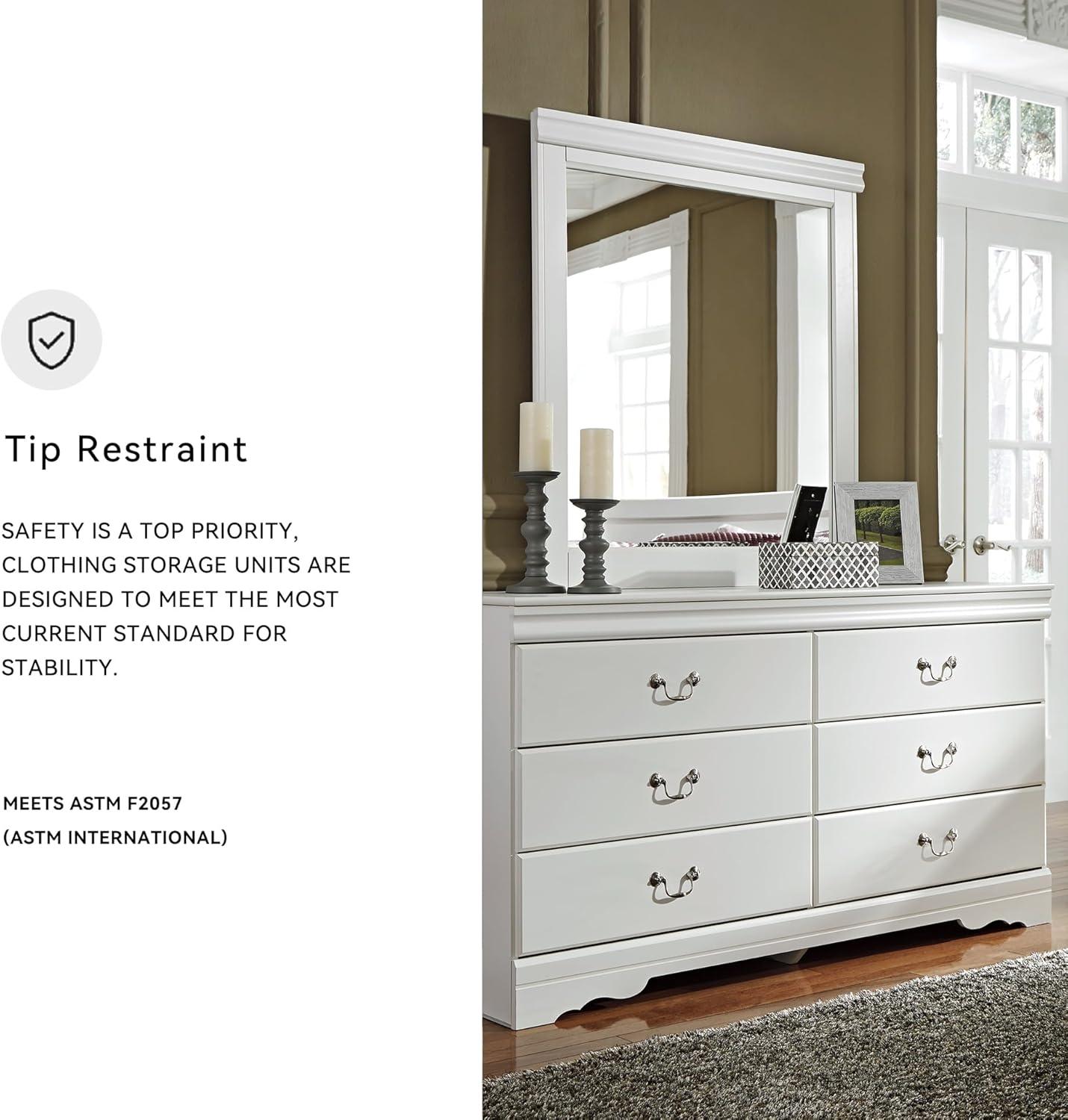 imageSignature Design by Ashley Anarasia Traditional Full Sleigh Bed with Metal Slats Foundation or Box Spring Needed WhiteWhite