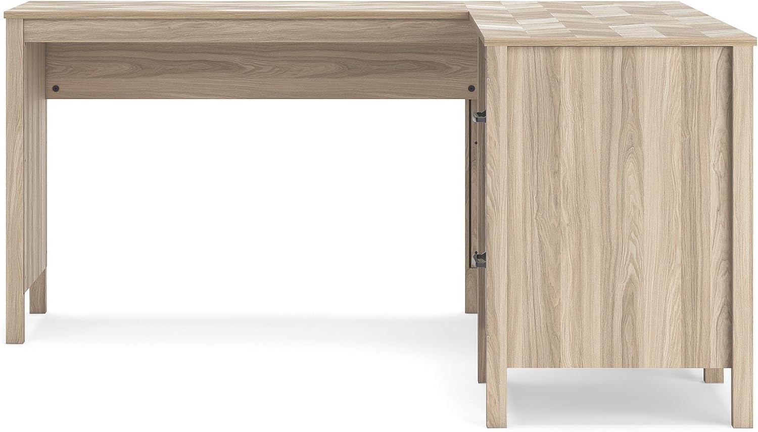 imageSignature Design by Ashley Battelle Casual 60quot Home Office Desk with 1 Drawer and Cabinet Door Light Brown60 Home Office Desk with Return