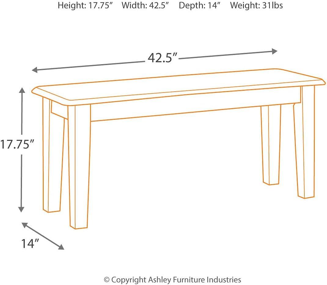 imageSignature Design by Ashley Berringer 175 Inch Rustic Traditional Dining Bench BrownBrown