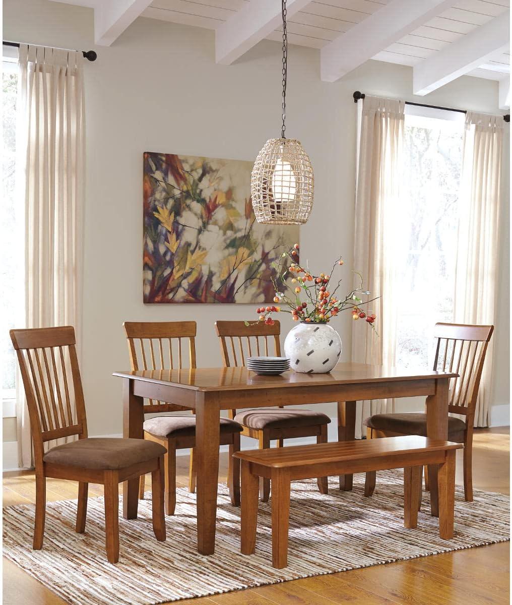 imageSignature Design by Ashley Berringer 175 Inch Rustic Traditional Dining Bench BrownBrown