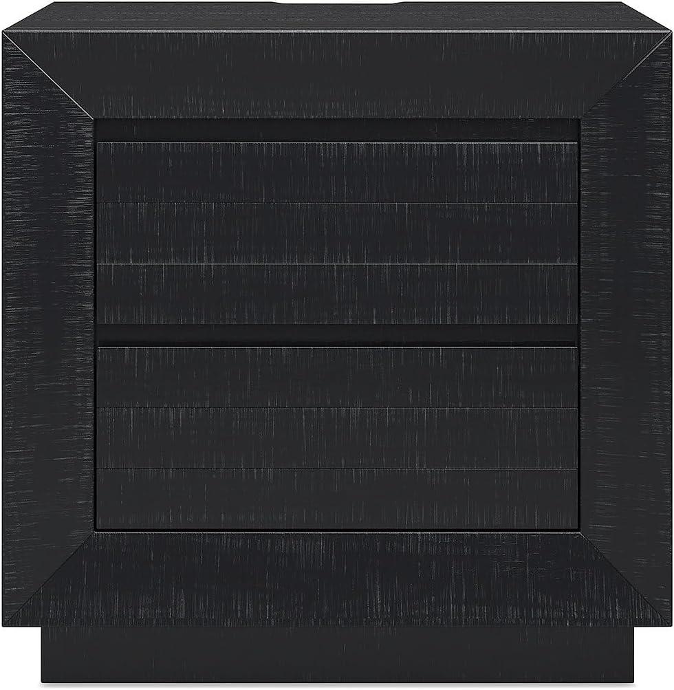 imageSignature Design by Ashley Blairhurst 3 Drawer Nightstand with USB Charging 2875quot Tall Light Grayish BrownBlack