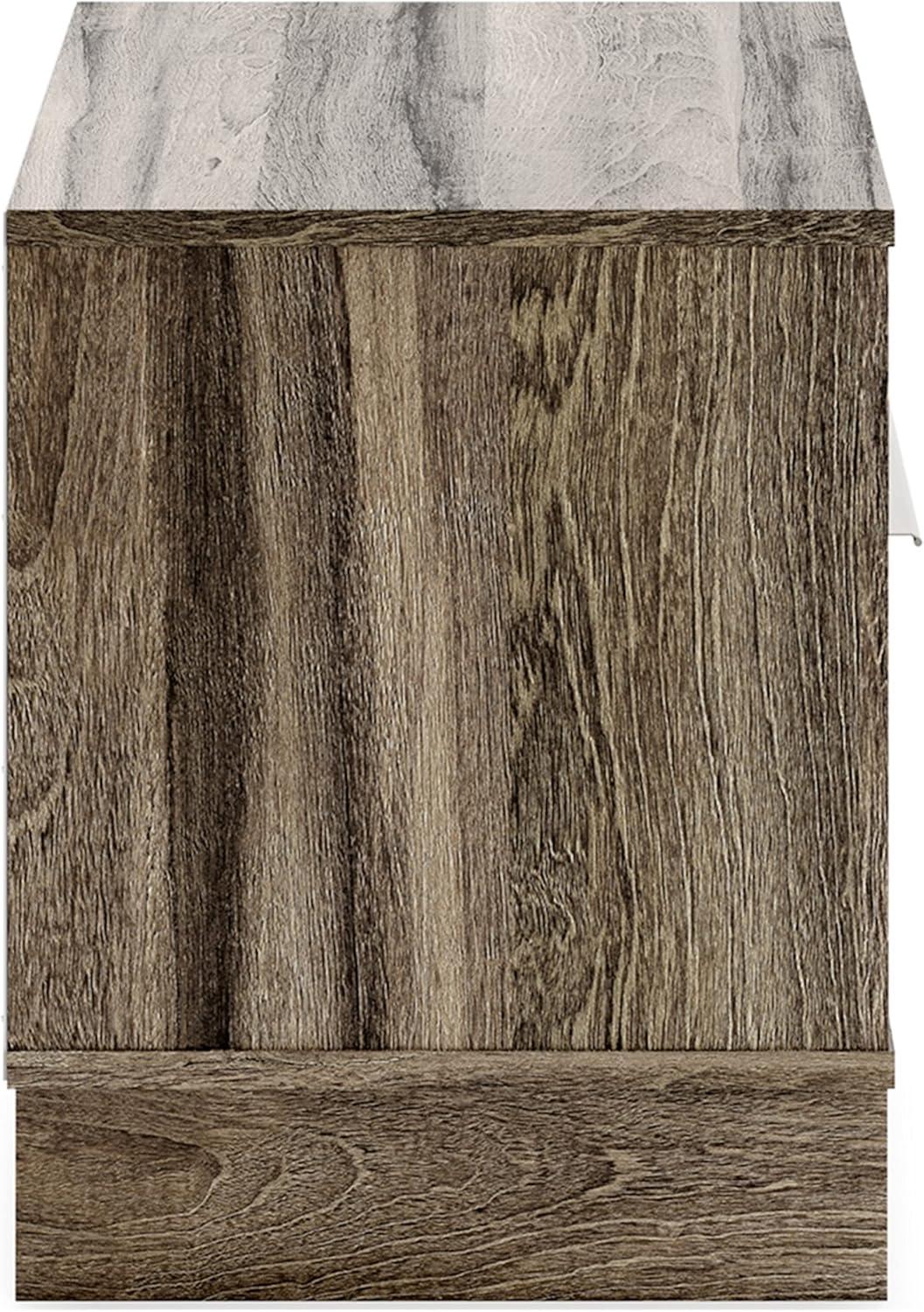 imageSignature Design by Ashley Blairhurst 3 Drawer Nightstand with USB Charging 2875quot Tall Light Grayish BrownBrown