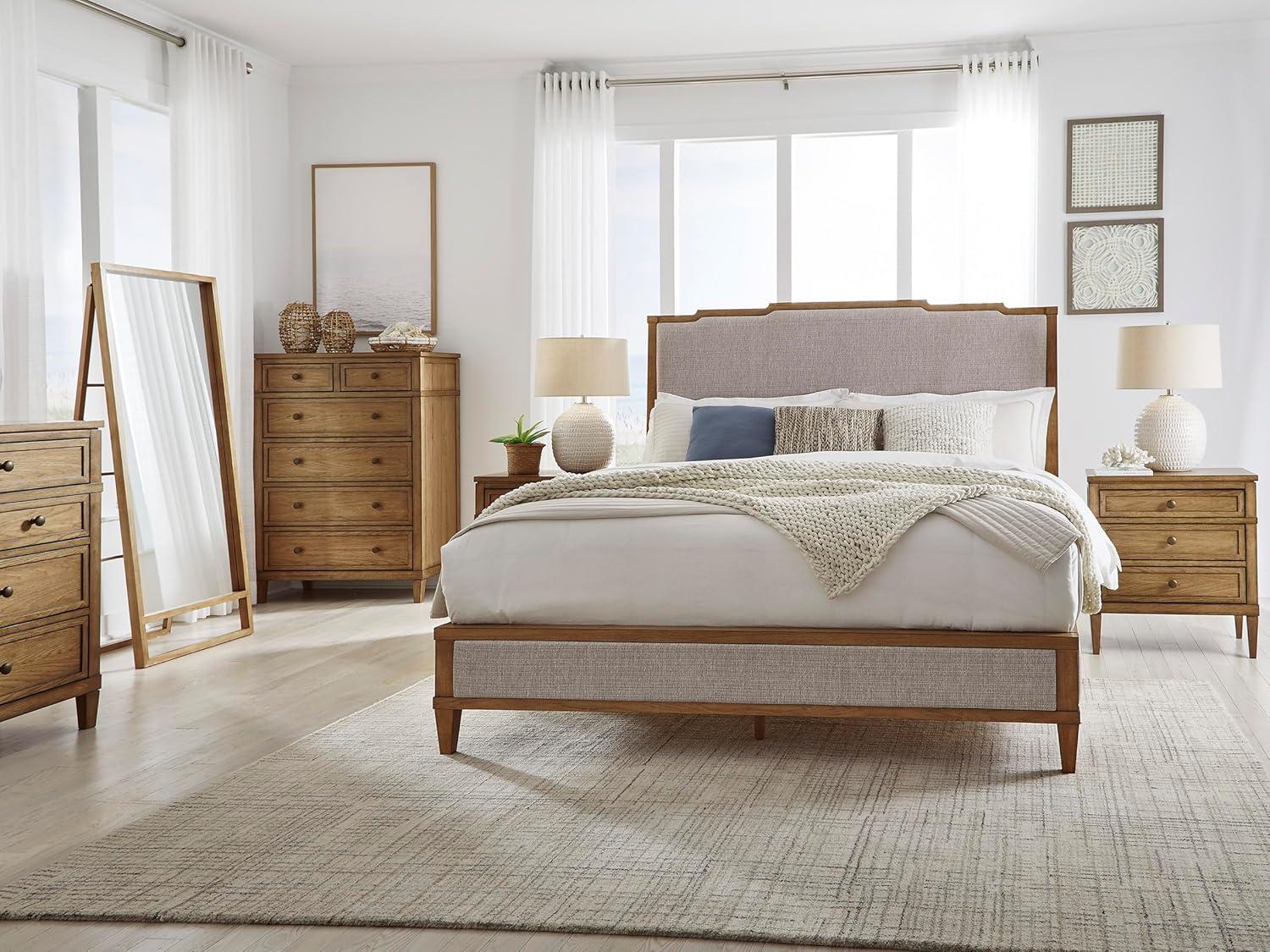 imageSignature Design by Ashley Blairhurst 3 Drawer Nightstand with USB Charging 2875quot Tall Light Grayish BrownBrown