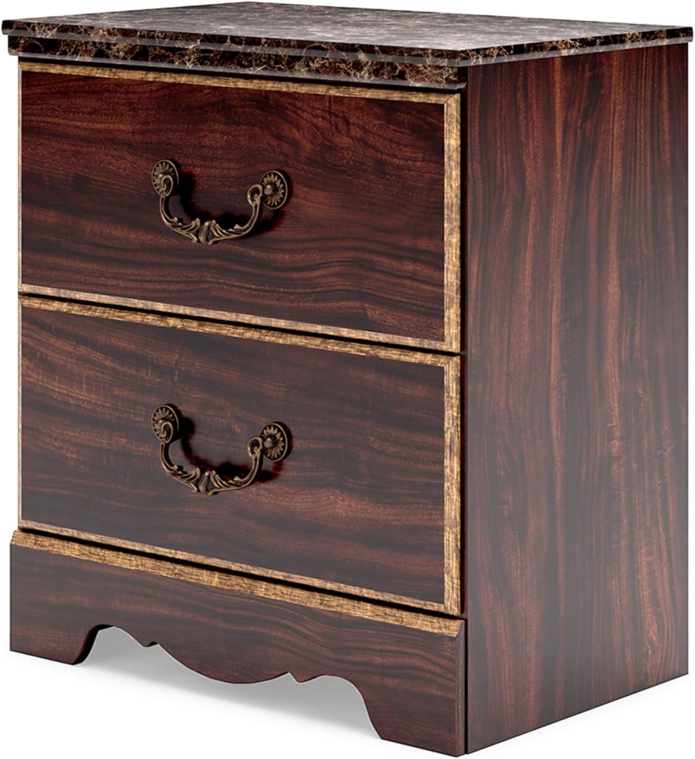 imageSignature Design by Ashley Blairhurst 3 Drawer Nightstand with USB Charging 2875quot Tall Light Grayish BrownTwo Toned