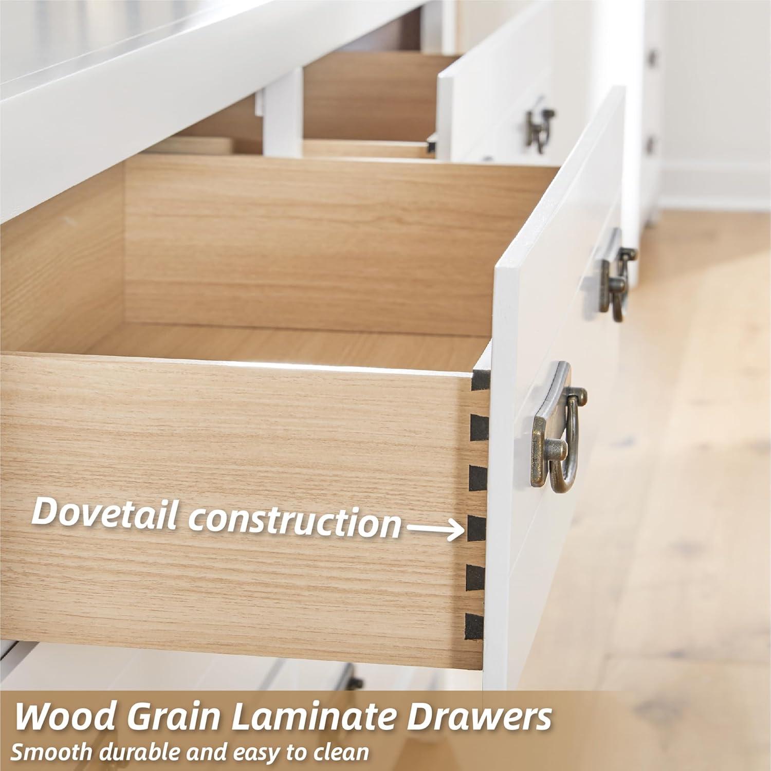 imageSignature Design by Ashley Blairhurst 3 Drawer Nightstand with USB Charging 2875quot Tall Light Grayish BrownWhite