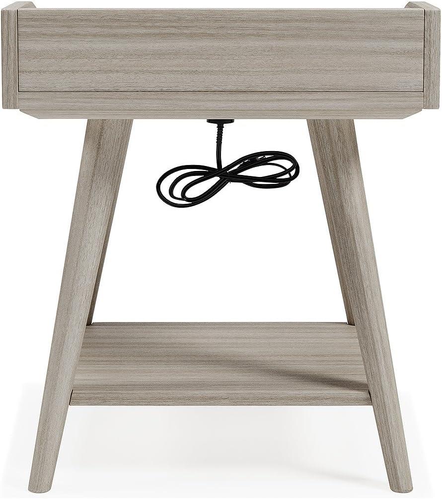 imageSignature Design by Ashley Blariden Modern Accent or End Table WhiteTan
