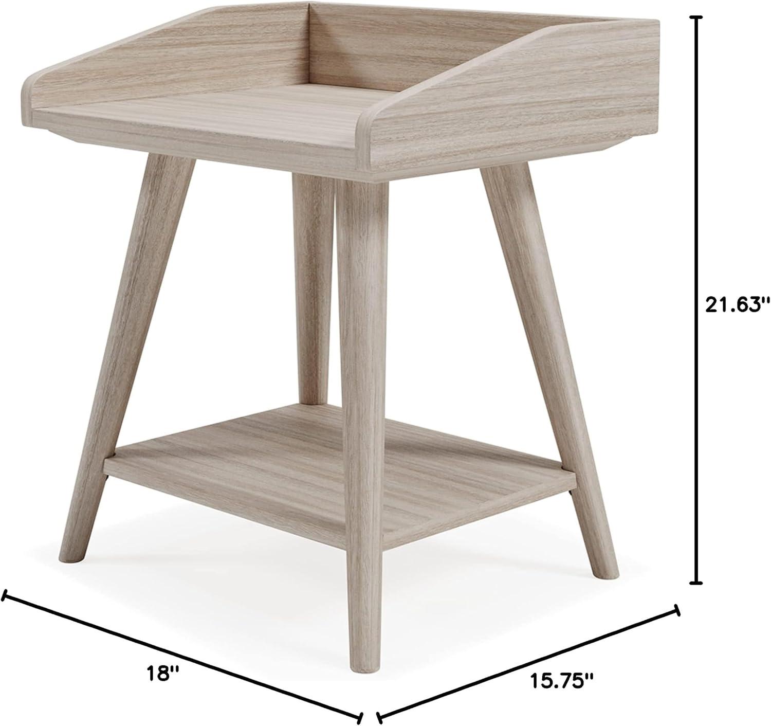 imageSignature Design by Ashley Blariden Modern Accent or End Table WhiteTan