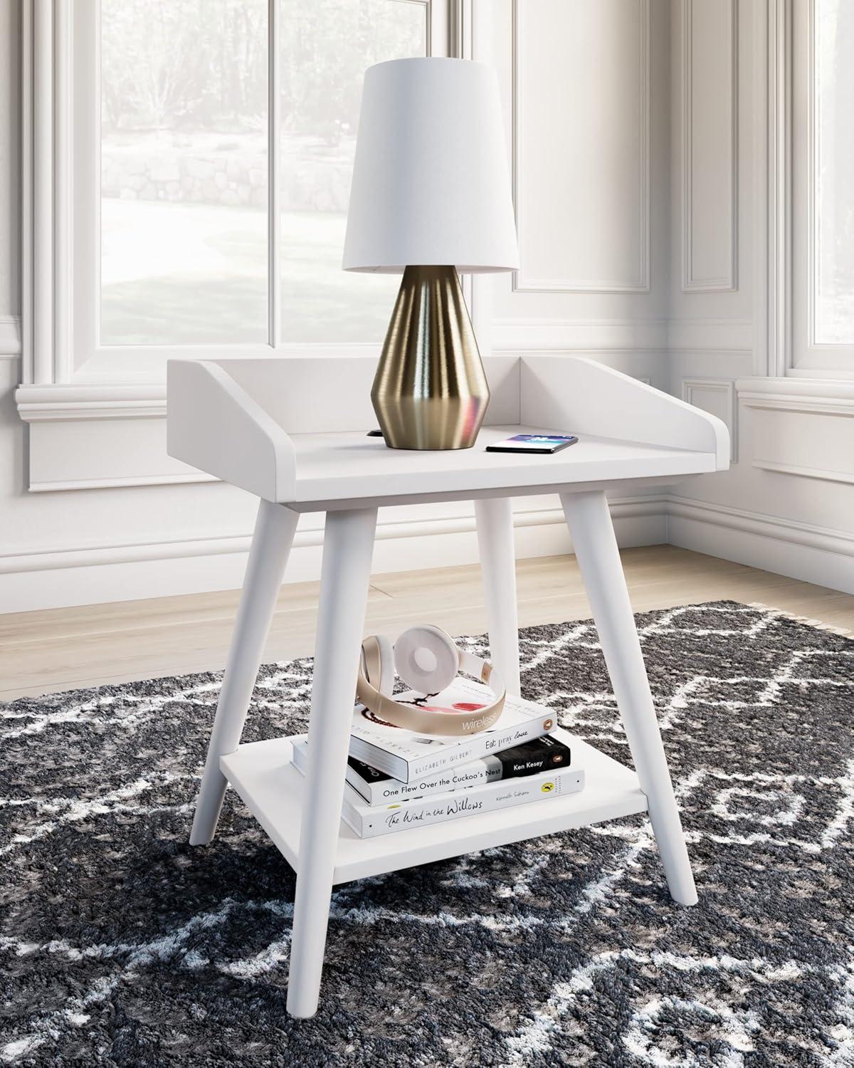 imageSignature Design by Ashley Blariden Modern Accent or End Table WhiteWhite