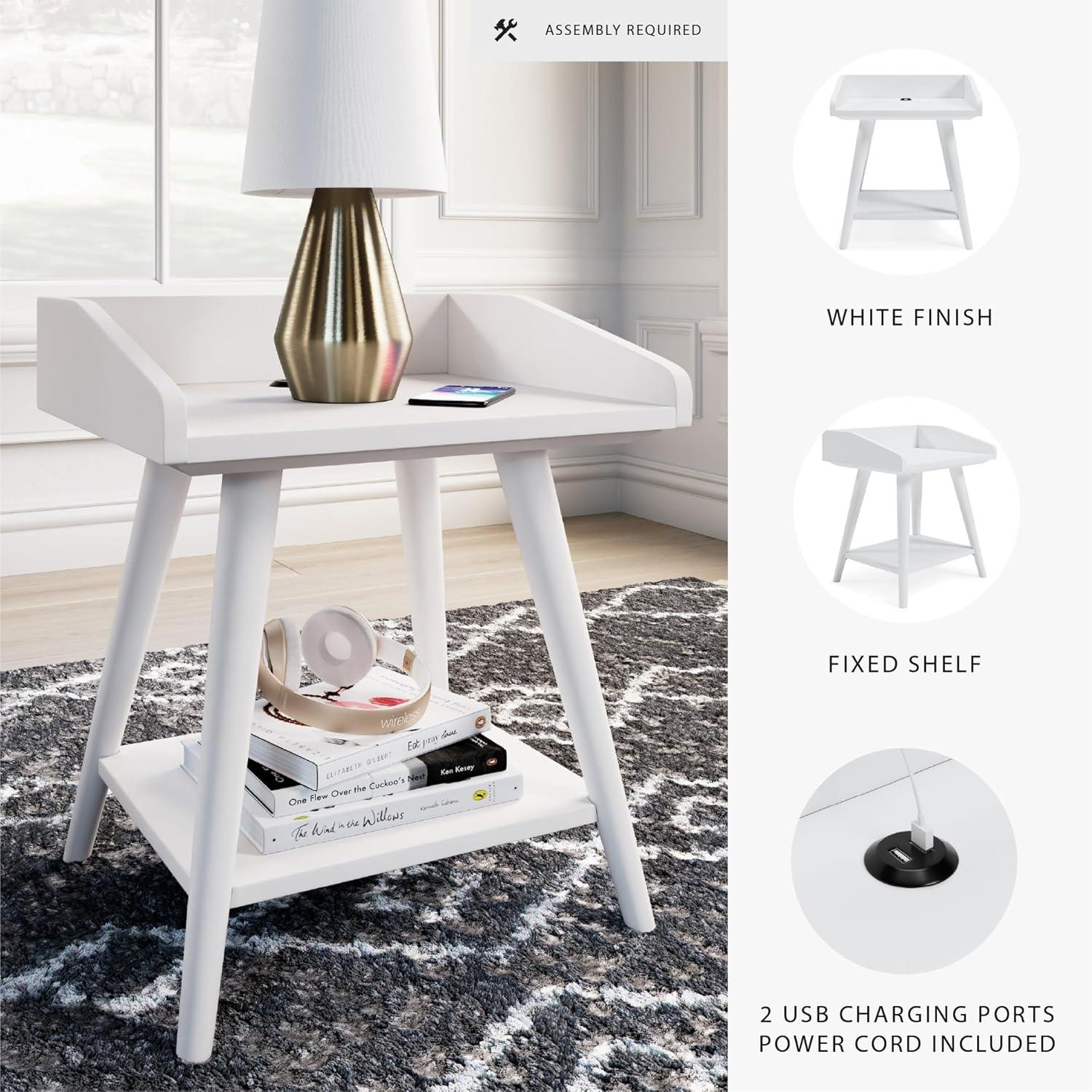 imageSignature Design by Ashley Blariden Modern Accent or End Table WhiteWhite