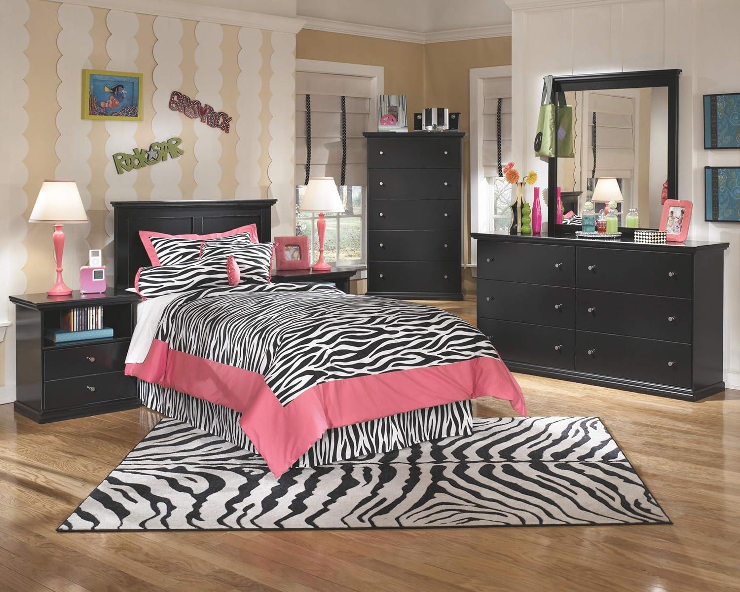 imageSignature Design by Ashley Bostwick Shoals Childrens Traditional 6 Drawer Dresser WhiteBlack
