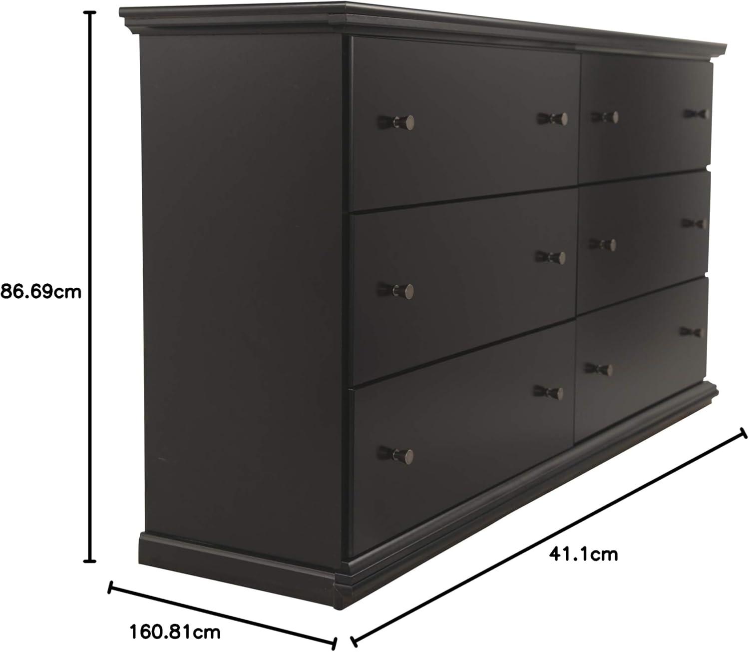 imageSignature Design by Ashley Bostwick Shoals Childrens Traditional 6 Drawer Dresser WhiteBlack