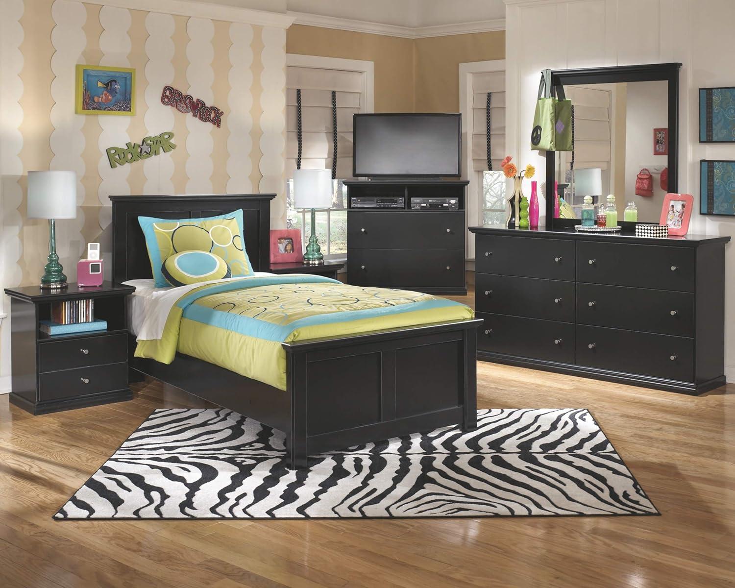 imageSignature Design by Ashley Bostwick Shoals Childrens Traditional 6 Drawer Dresser WhiteBlack