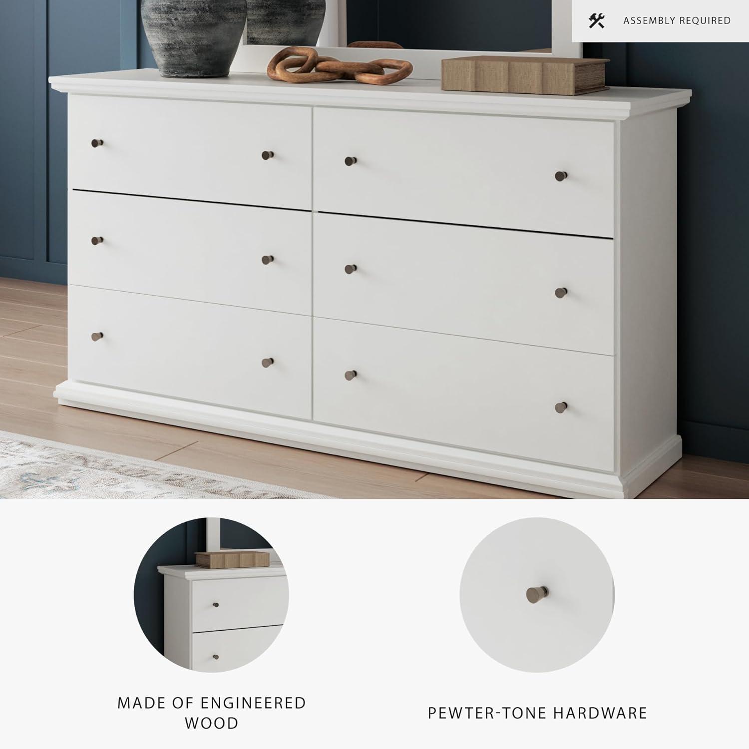imageSignature Design by Ashley Bostwick Shoals Childrens Traditional 6 Drawer Dresser WhiteWhite