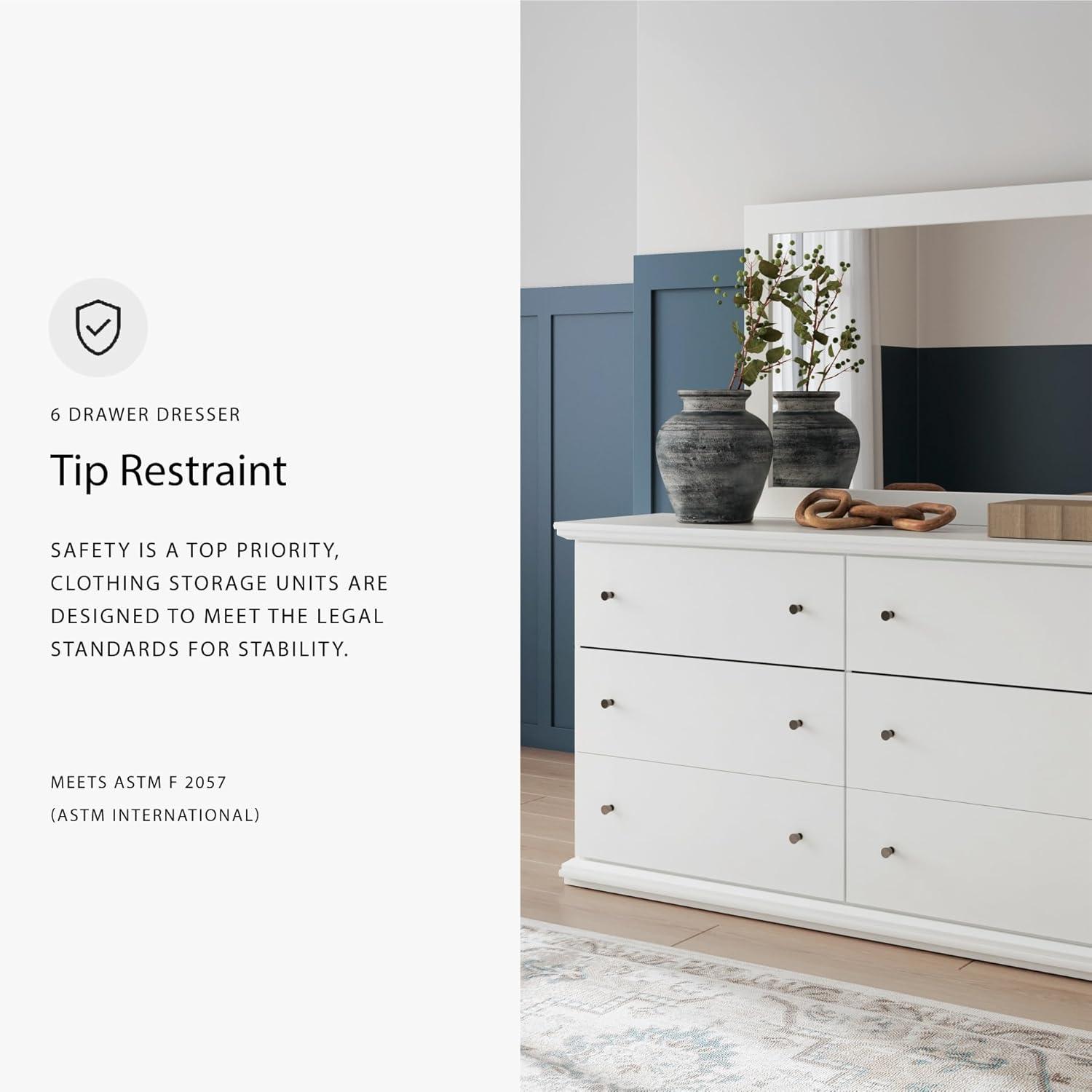 imageSignature Design by Ashley Bostwick Shoals Childrens Traditional 6 Drawer Dresser WhiteWhite