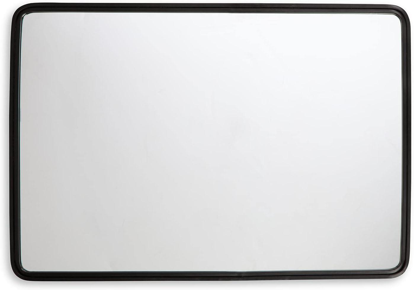 imageSignature Design by Ashley Brocky 24quot Contemporary Rectangular Wall Mounted Accent Mirror WhiteBlack
