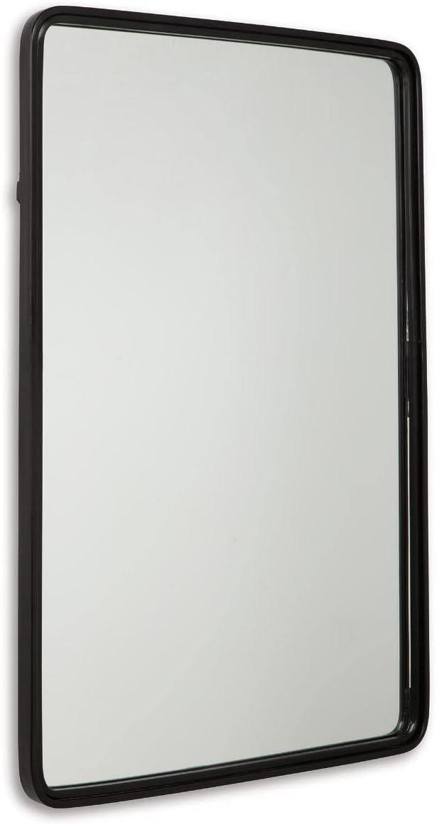 imageSignature Design by Ashley Brocky 24quot Contemporary Rectangular Wall Mounted Accent Mirror WhiteBlack