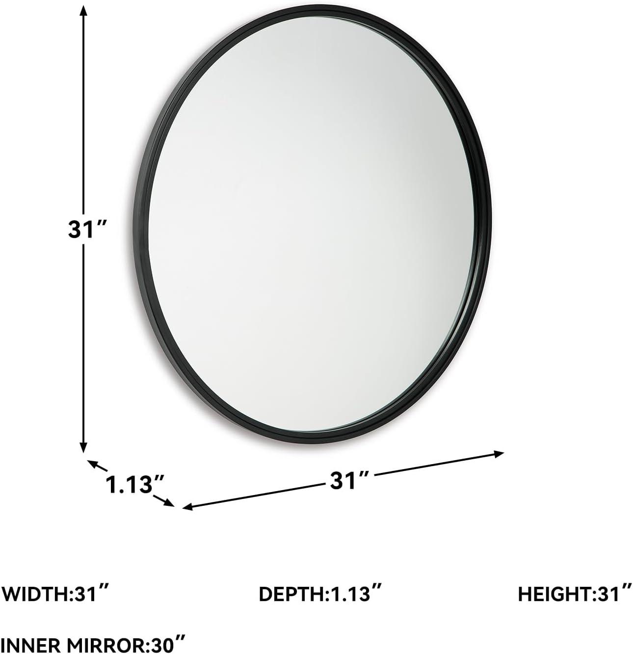 imageSignature Design by Ashley Brocky 24quot Contemporary Rectangular Wall Mounted Accent Mirror WhiteBlack