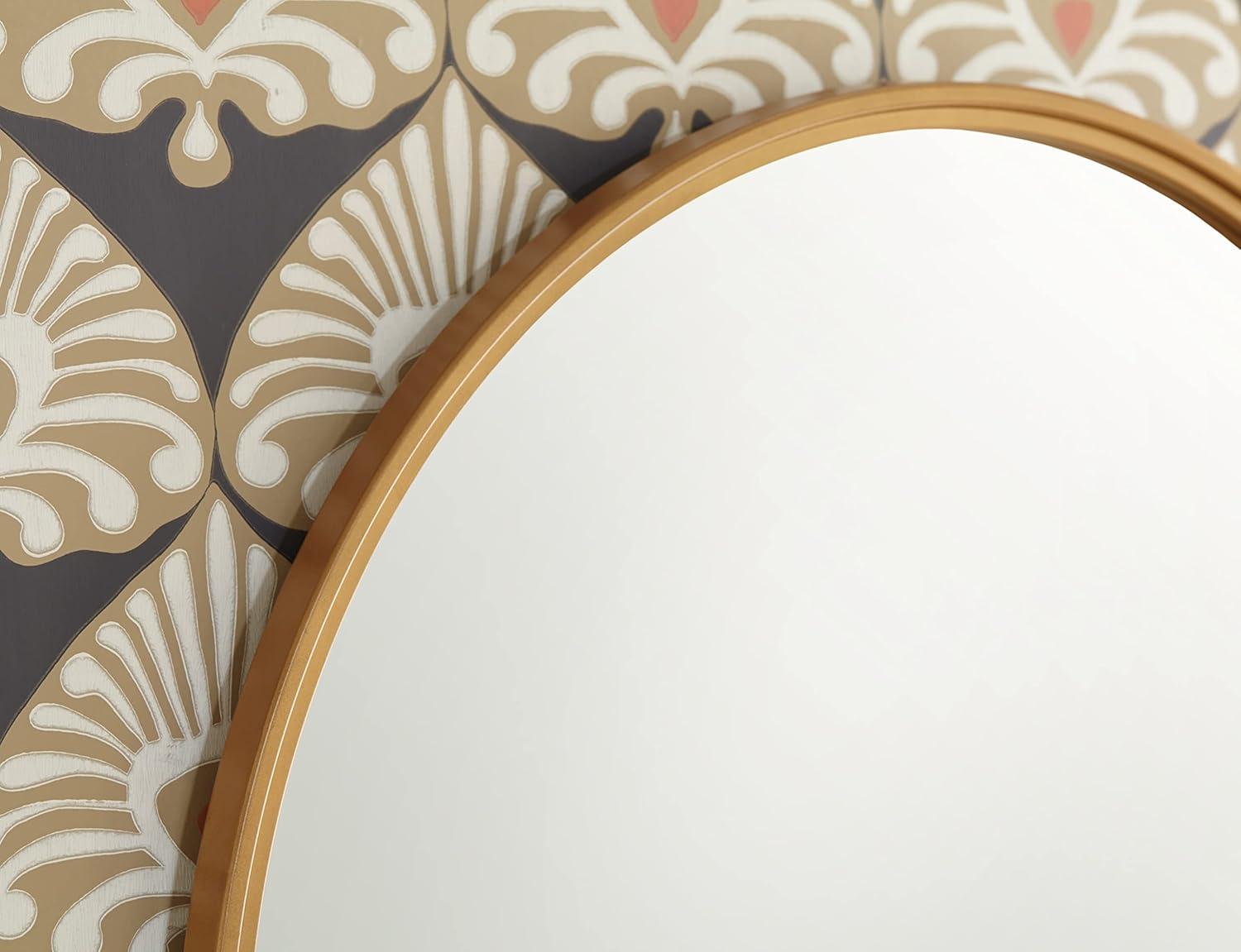 imageSignature Design by Ashley Brocky 24quot Contemporary Rectangular Wall Mounted Accent Mirror WhiteGold