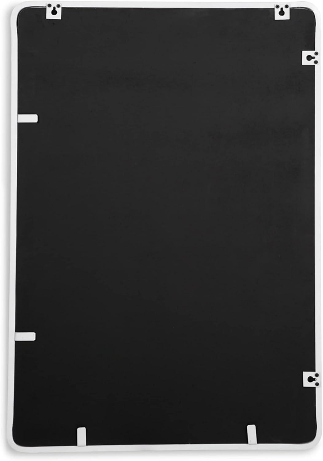 imageSignature Design by Ashley Brocky 24quot Contemporary Rectangular Wall Mounted Accent Mirror WhiteWhite