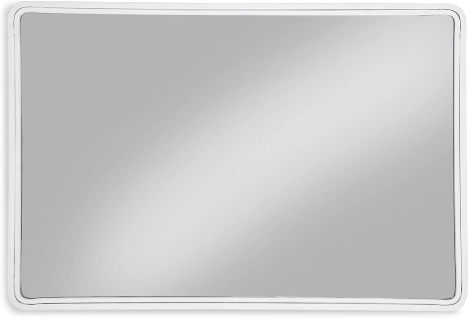 imageSignature Design by Ashley Brocky 24quot Contemporary Rectangular Wall Mounted Accent Mirror WhiteWhite
