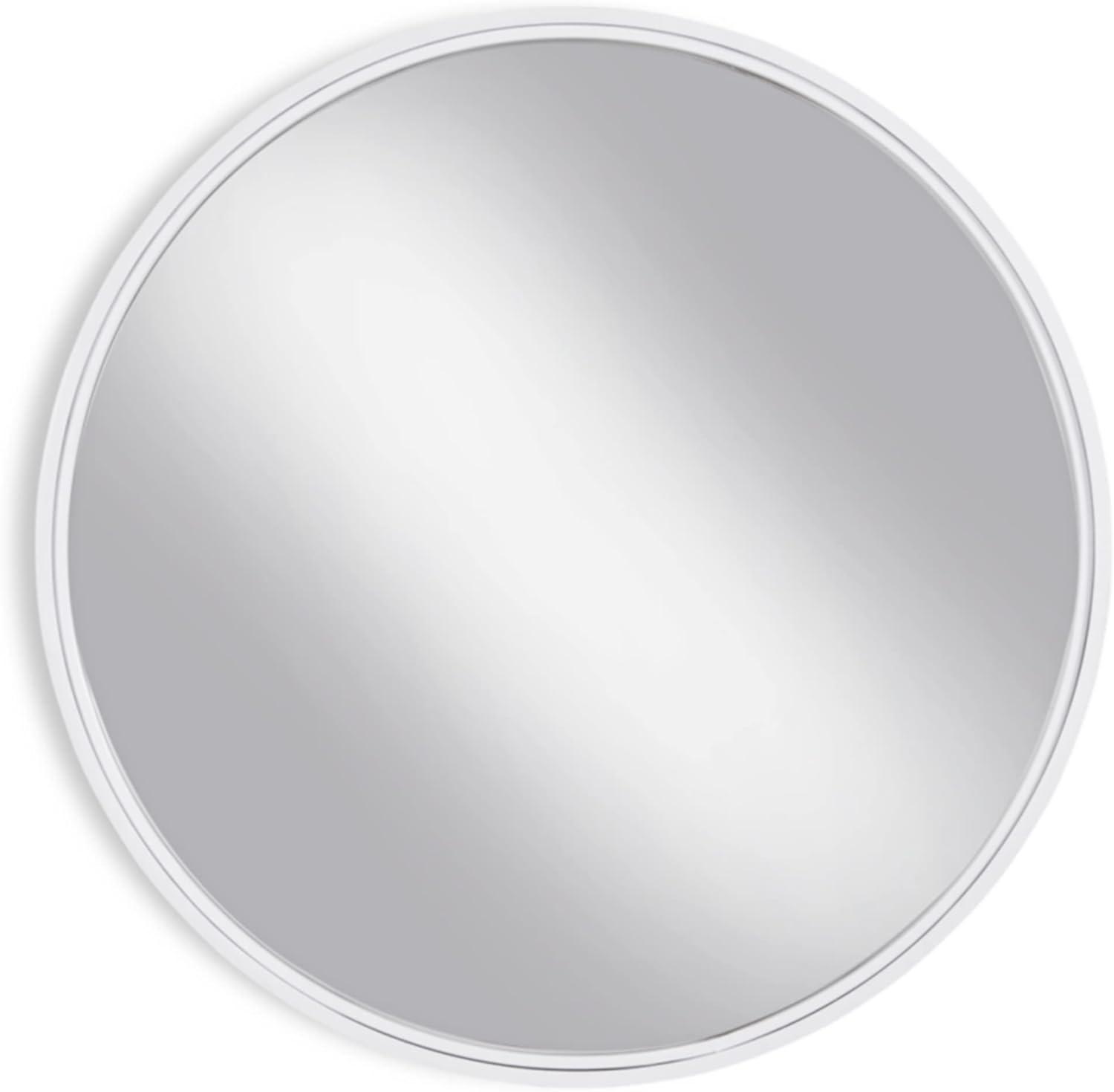 imageSignature Design by Ashley Brocky 24quot Contemporary Rectangular Wall Mounted Accent Mirror WhiteWhite