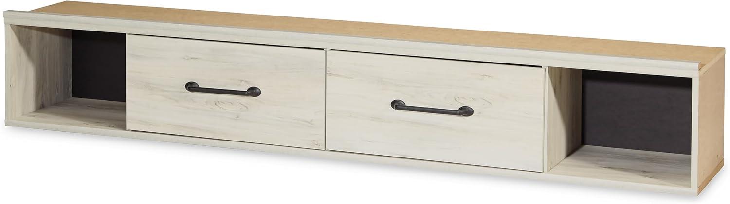 imageSignature Design by Ashley Cambeck Farmhouse Panel Headboard ONLY with USB Charging Stations King WhitewashKing