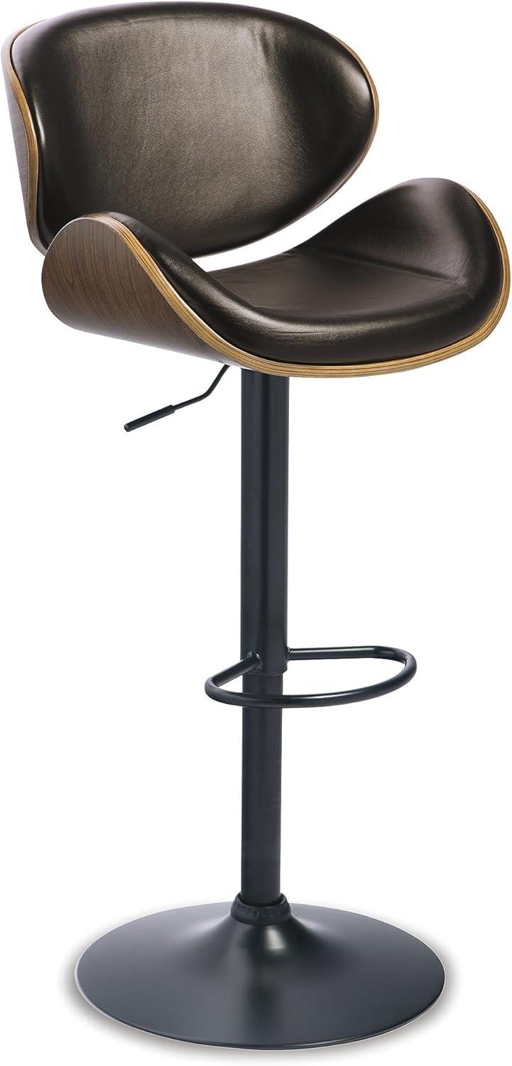 imageSignature Design by Ashley Centiar 24quot Counter Height Modern Bucket Barstool 2 Count BrownBrown