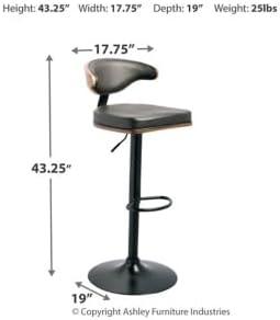 imageSignature Design by Ashley Centiar 24quot Counter Height Modern Bucket Barstool 2 Count BrownTwo Toned